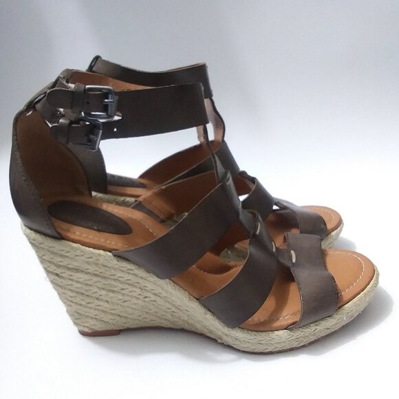 Fossil Platform Gladiator Wedge Espadrilles - Picture 7 of 12